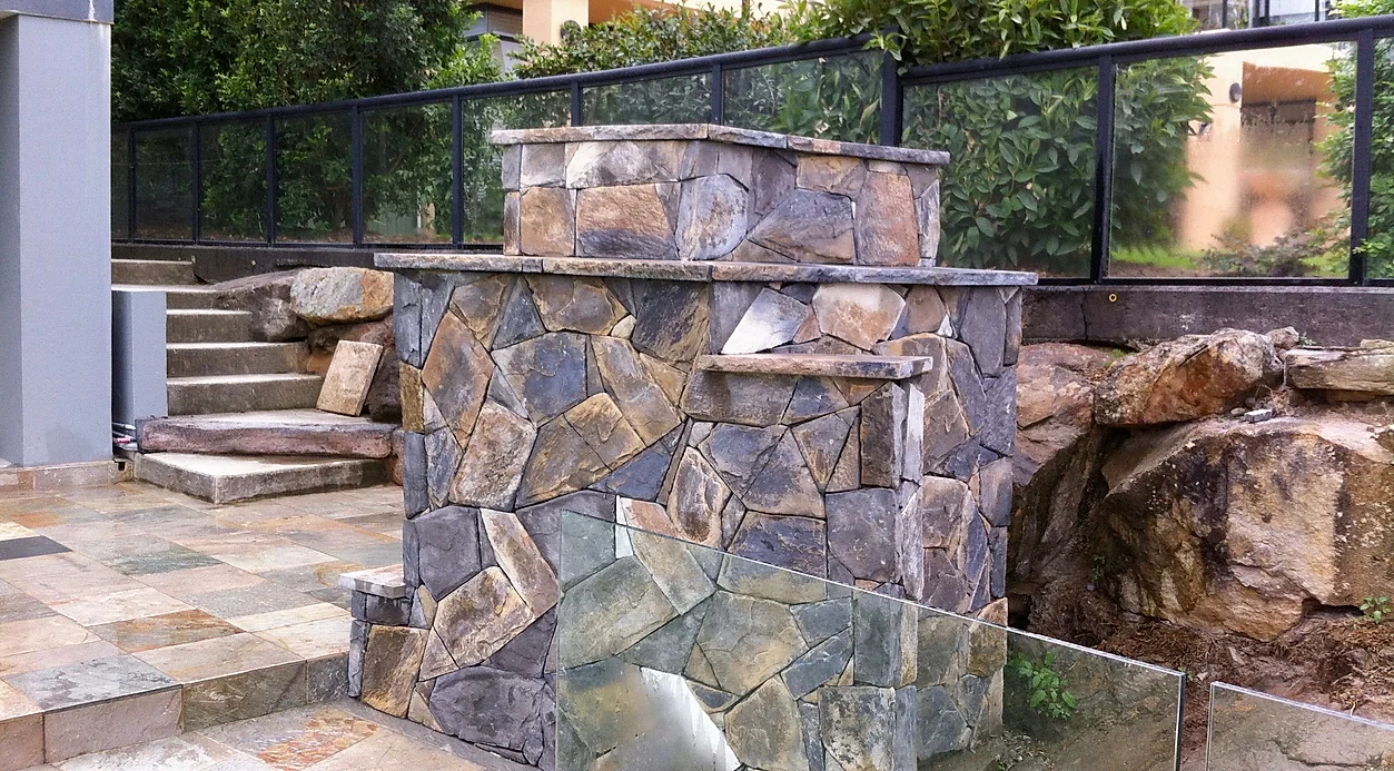 NATURAL STONE fireplace