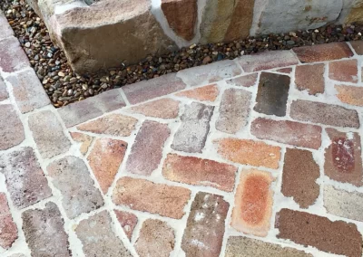 herringbone reclaimed brick