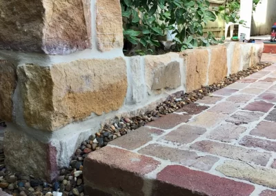reclaimed brick step