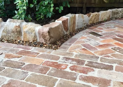 sandstone edge reclaimed bricks
