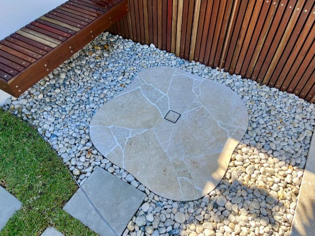natural stone with pebbles