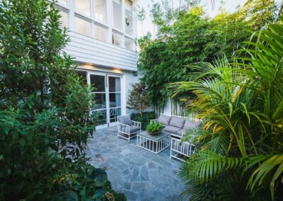 green courtyard