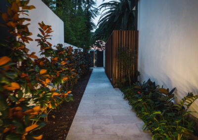 side entrance natural stone path