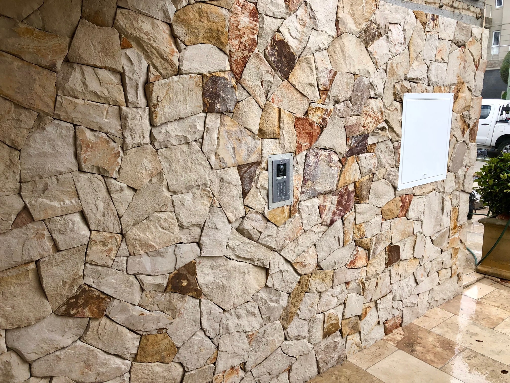 natural stone entry
